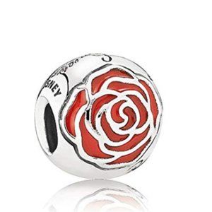 New PANDORA Disney Belle's Enchanted Rose Charm